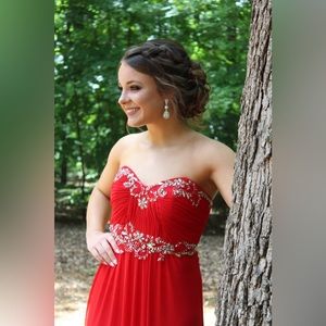 Red Prom Dress. Worn once. Size 8.